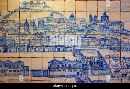 Il Portogallo, Lisbona, Museo Nazionale delle Azulejo, cityscape di Lisbona Foto Stock