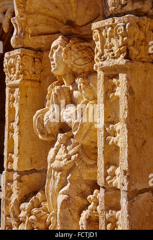 Il Portogallo, Lisbona, Mosteiro dos Jeronimos, il Monastero di Jeronimos, patrimonio mondiale dell'UNESCO, il chiostro Foto Stock