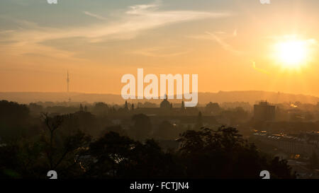 Sunrise nello skyline di Potsdam Foto Stock
