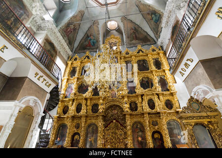 L'iconostasi della Chiesa della Natività, costruito nel XVII secolo, un punto di riferimento Foto Stock