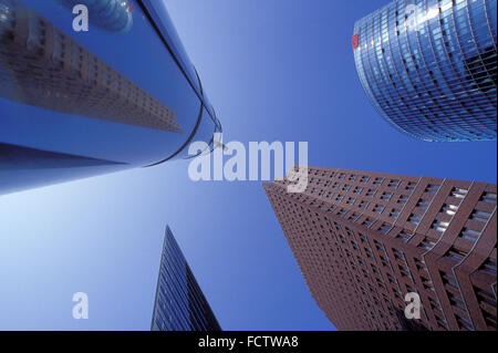 DEU, Germania, Berlino, edifici ad alta presso la piazza Potsdam. DEU, Deutschland, Berlino, Hochhaeuser am Potsdamer Platz. Foto Stock