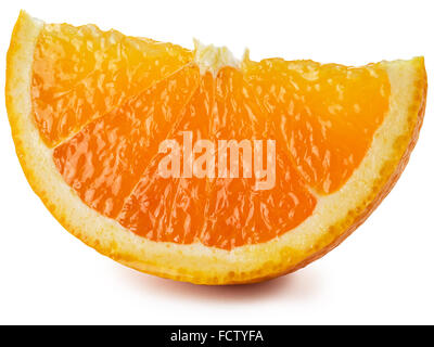 Segmento di frutta di arancia. Il file contiene i tracciati di ritaglio. Foto Stock