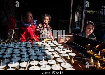 Il Nepal, Bouddhnath, vita quotidiana Foto Stock