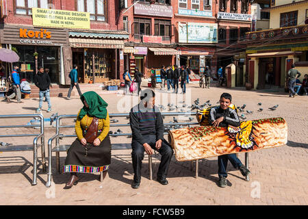 Il Nepal, Bouddhnath, vita quotidiana Foto Stock