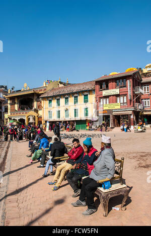 Il Nepal, Bouddhnath, vita quotidiana Foto Stock