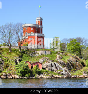 Kastellet fortezza su una piccola isola a Stoccolma, Svezia Foto Stock