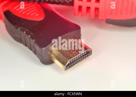 Hdmi di tipo A il connettore con i pin di collegamento TV, monitor, display o il dispositivo audio Foto Stock