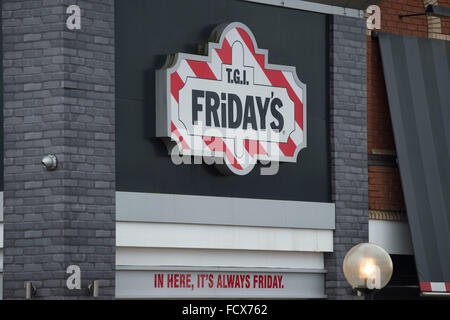 Il ristorante TGI Friday's. Foto Stock