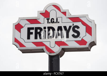 Il ristorante TGI Friday's. Foto Stock