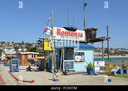 Romonzo Gita in Barca chiosco, Mossel Bay, Eden District Comune, Provincia del Capo occidentale, Repubblica del Sud Africa Foto Stock