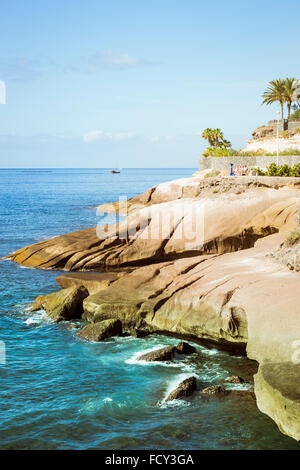 Plaza Playa del Duque, duca Castello, Costa Adeje, Tenerife, Spagna Foto Stock