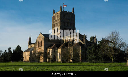 Fotocamere digitali Olympus Tewkesbury Abbey Gloucestershire Cotswolds UK Europa Foto Stock