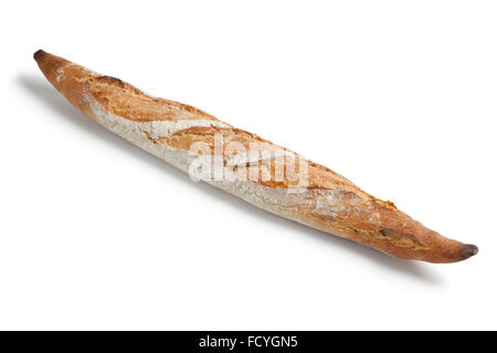 Tradizionale Francese autentica baguette su sfondo bianco Foto Stock