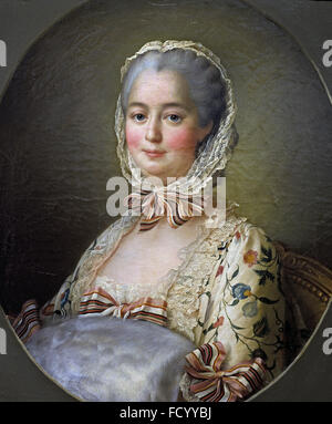 François Hubert Drouais (1725-1775): Jeanne Antoinette Poisson, Marquise de Pompadour, conosciuto anche come Madame de Pompadour 1721 - 1764 padrona di Re Luigi XV Francia - Francese Foto Stock