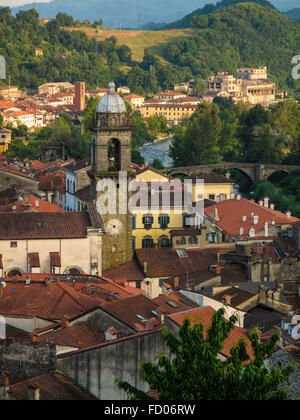 Italia Toscana Pontremoli vista dal castello del Piagnaro Foto Stock
