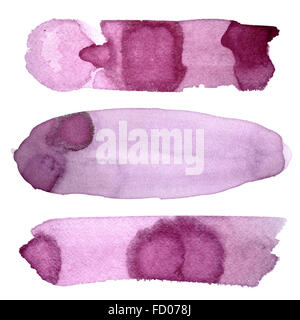 Set di vero vino rosso di colpi su di uno sfondo bianco Foto Stock