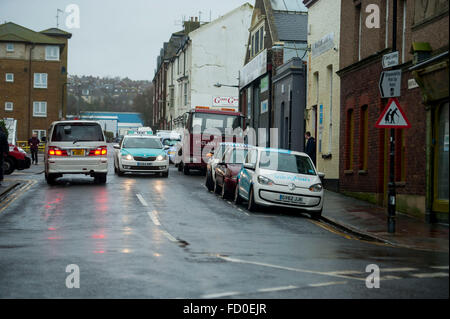 Brighton, Sussex, Regno Unito. Il 26 gennaio, 2016. GV di Montague Street, Kemptown, Brighton. Questa è stata la scena di un terribile colpo ed eseguire il quale Polizia del Sussex ha recentemente inviato un video di Appello ai testimoni. Foto scattata 17/01/2016 © Darren Cool/Alamy Live News Foto Stock