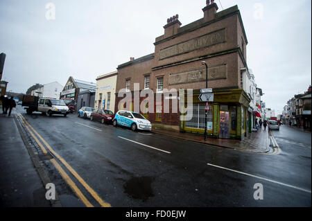 Brighton, Sussex, Regno Unito. Il 26 gennaio, 2016. GV di Montague Street, Kemptown, Brighton. Questa è stata la scena di un terribile colpo ed eseguire il quale Polizia del Sussex ha recentemente inviato un video di Appello ai testimoni. Foto scattata 17/01/2016 © Darren Cool/Alamy Live News Foto Stock