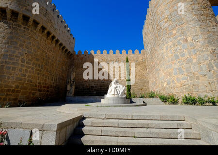 Statua di santa Teresa Cattedrale Avila Spagna medievale di Castilla y León Foto Stock