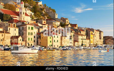 Croazia - Sibenik, storica cittadina sulla costa della Croazia, Dalmazia centrale (UNESCO) Foto Stock