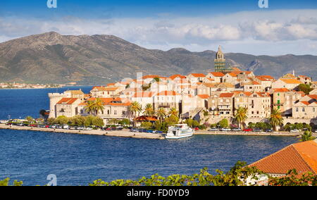 Isola di Korcula, Dalmazia, Croazia, Europa Foto Stock