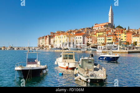 Città vecchia di Rovigno, Croazia Foto Stock