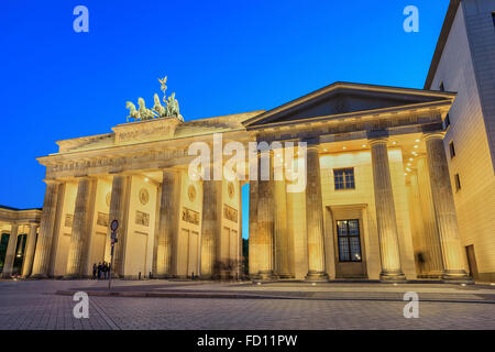 La Porta di Brandeburgo , Berlino , Germania Foto Stock