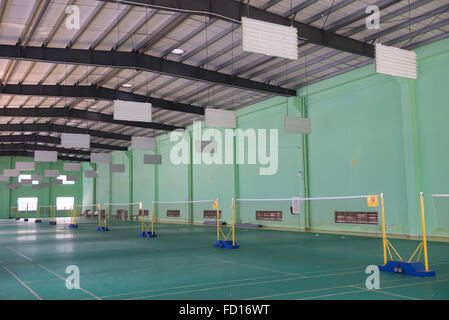 Campi da badminton indoor Foto Stock