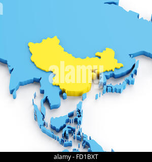 Mappa di Cina Foto Stock