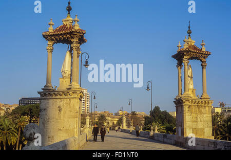 'Del Mar'Bridge, in Jardi (giardino) del Turia,Valencia,Spagna Foto Stock