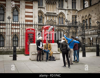 Le riprese in scena la street a Londra, Regno Unito Foto Stock