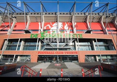 Ingresso principale del stadio di calcio della squadra di calcio FC Twente Foto Stock