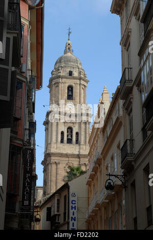 La Cattedrale della Incarnazione e Museo del Duomo. Spesso indicati come 'La Manquita" con il significato di "uno-armati lady', Malaga, costo Foto Stock