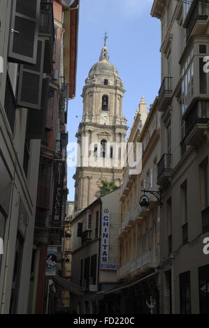 La Cattedrale della Incarnazione e Museo del Duomo. Spesso indicati come 'La Manquita" con il significato di "uno-armati lady', Malaga, costo Foto Stock