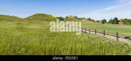 Vecchia Uppsala (Gamla Uppsala) Royal tumuli di Uppsala, Svezia. La Scandinavia. Foto Stock