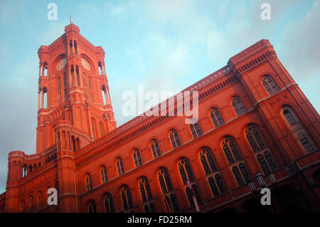 Das Rote Rathaus, Berlin-Mitte. Foto Stock