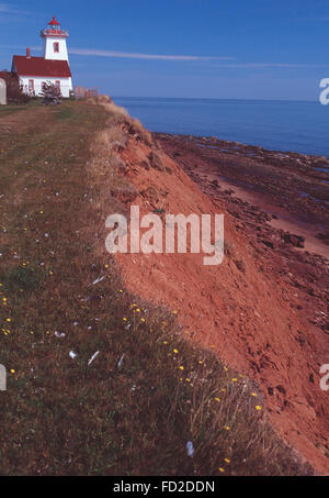 Faro di legno Isole Parco Provinciale,Prince Edward Island Foto Stock