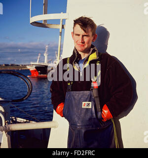 Pesca pelagica pescatori al lavoro Fraserburgh Scozia Scotland Foto Stock