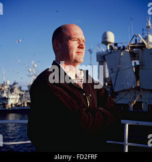 Pesca pelagica pescatori al lavoro in Fraserburgh Scozia Scotland Foto Stock