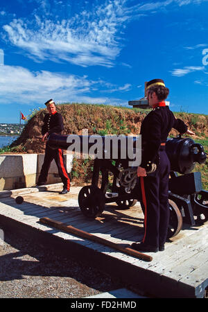 Caricando il cannone,Citadel National Historic Site,Halifax, Nova Scotia Foto Stock