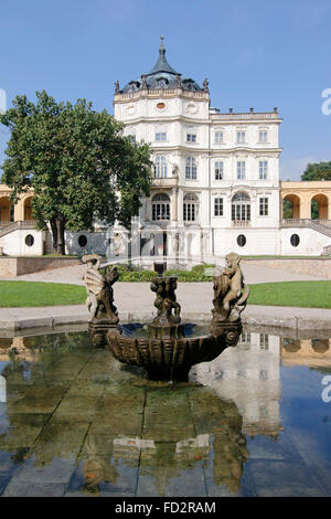 Il castello di Ploskovice - famoso castello barocco, Repubblica Ceca Foto Stock