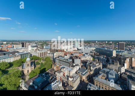 Una veduta aerea del centro cittadino di Birmingham. Foto Stock