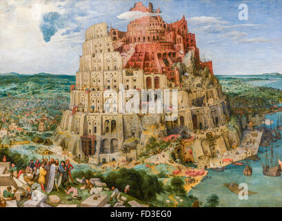 Pieter Bruegel il Vecchio - La torre di Babele - 1563 - pittura Foto Stock
