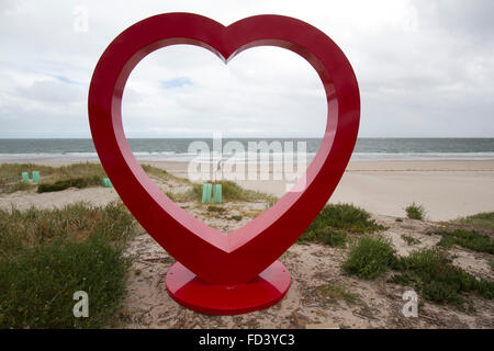 Adelaide Australia. Il 28 gennaio 2016. Un cuore viene visualizzato come parte del Brighton mostra classic dotate di unica e affascinante sculture e installazioni artistiche posizionati lungo la Brighton esplanade Credito: amer ghazzal/Alamy Live News Foto Stock