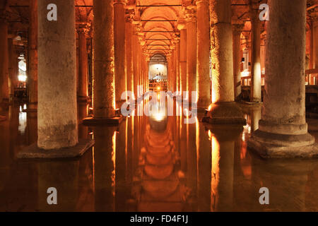 La Cisterna Basilica di Istanbul, in Turchia. Foto Stock
