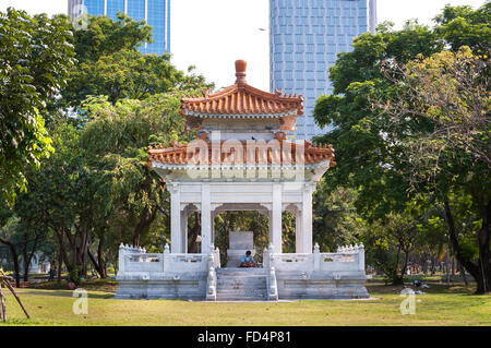 Amicizia Sino-Thai Pavilion nel Parco Lumpini, Bangkok, Thailandia Foto Stock