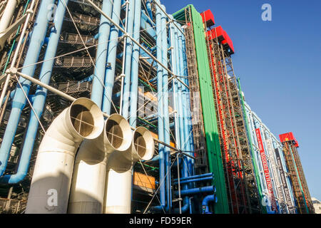 Centro Georges Pompidou, Beaubourg, il museo di arte moderna. Parigi, Francia. Foto Stock