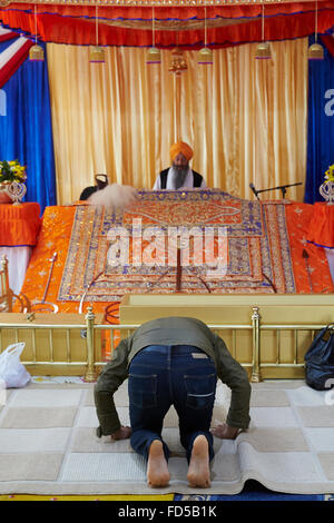 Singh Sabha gurdwara, Bobigny, Francia. Foto Stock