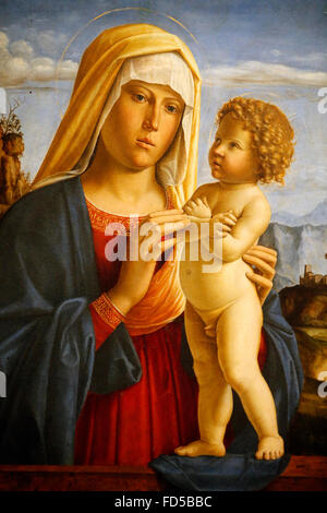 Galleria Nazionale di Bologna. Madonna e Bambino. Giovanni Battista Cima c1495. Foto Stock