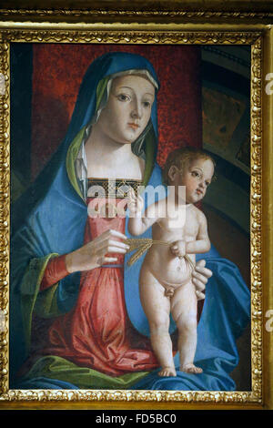 Galleria Nazionale di Bologna. Madonna e Bambino. Marco Palmezzano 1506/1513. Foto Stock